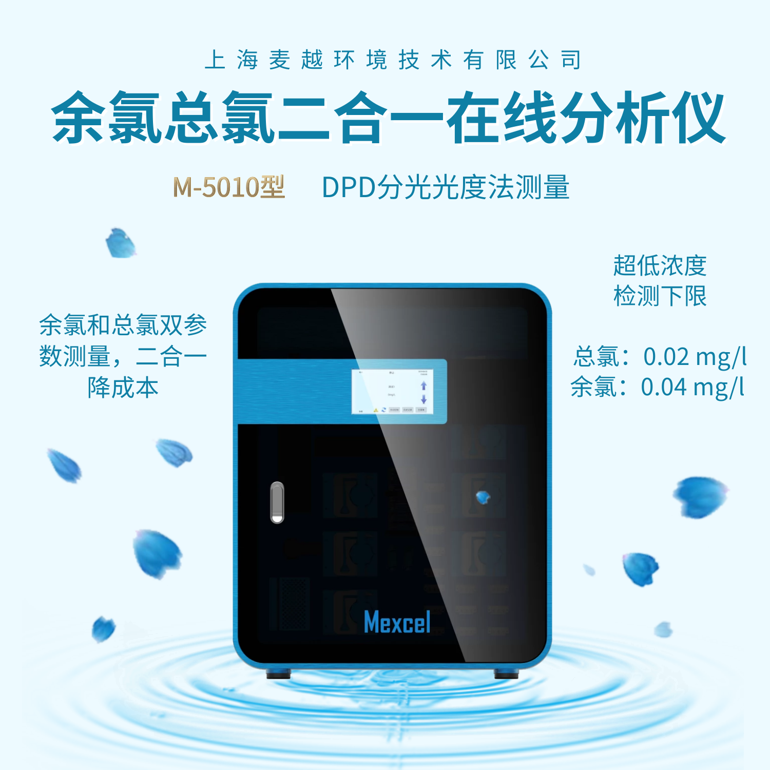 余氯分析儀總氯測定儀，余氯總氯二合一在線分析儀